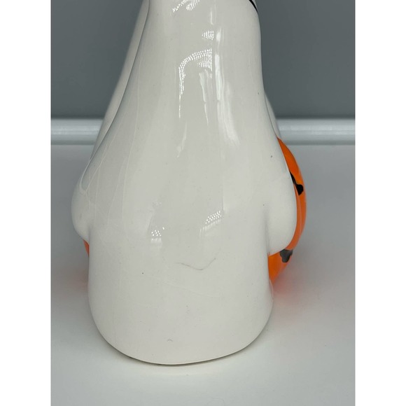 Vintage Halloween Ceramic Ghosts Holding Jack O Lantern Votive Candle Holder - Picture 11 of 14